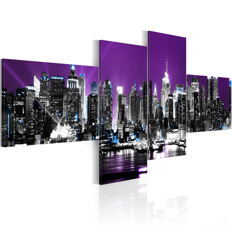 Glezna - New York on a violet background Home Trends