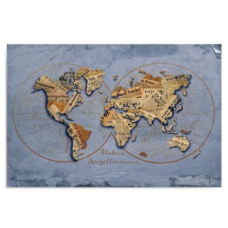 Kanva - Newspaper World Map  Home Trends DECO