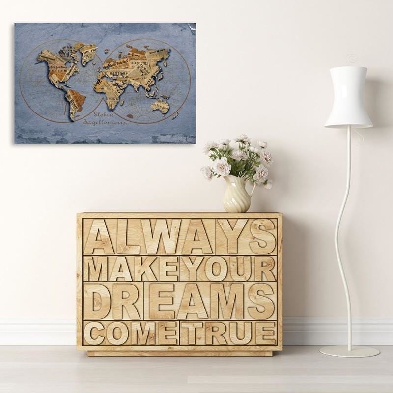 Kanva - Newspaper World Map  Home Trends DECO