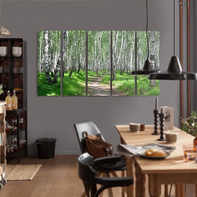 Kanva no 5 daļām - Birch Forest 2  Home Trends DECO