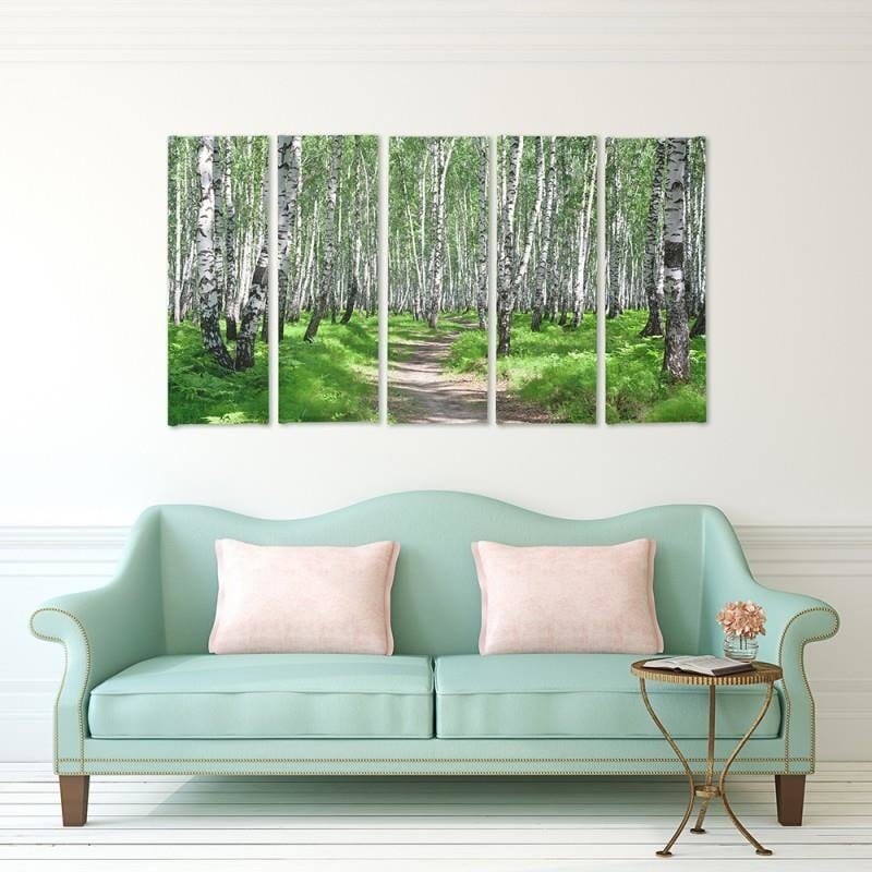 Kanva no 5 daļām - Birch Forest 2  Home Trends DECO