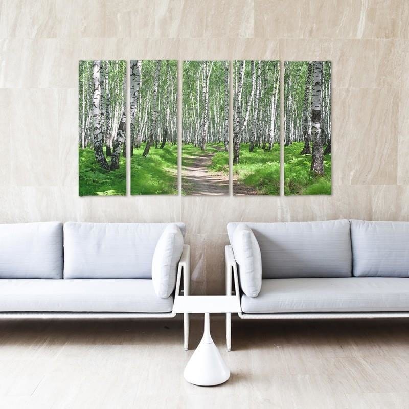 Kanva no 5 daļām - Birch Forest 2  Home Trends DECO