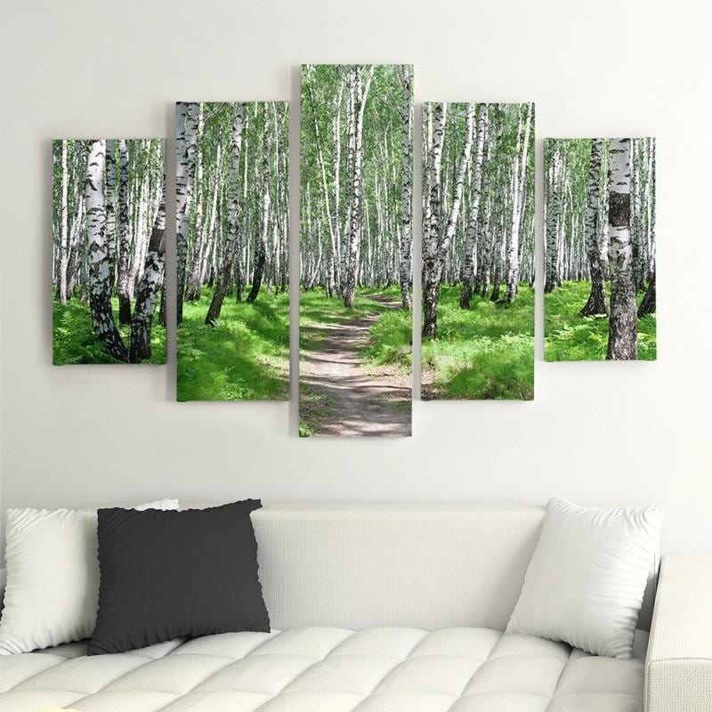 Kanva no 5 daļām - Birch Forest 2  Home Trends DECO