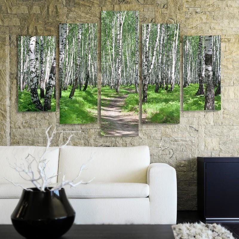 Kanva no 5 daļām - Birch Forest 2  Home Trends DECO