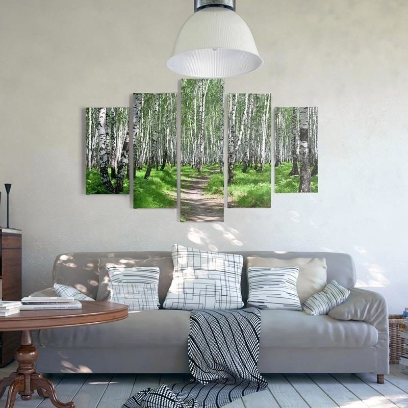 Kanva no 5 daļām - Birch Forest 2  Home Trends DECO