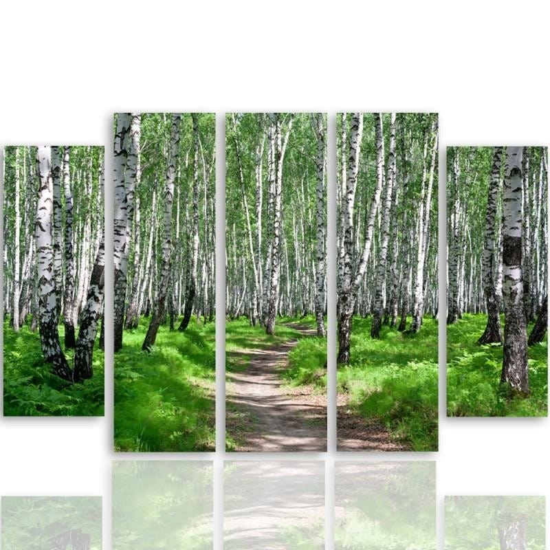 Kanva no 5 daļām - Birch Forest 2  Home Trends DECO