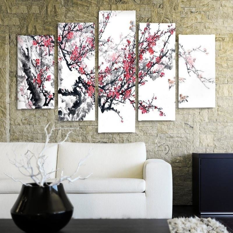 Kanva no 5 daļām - Type A, Japanese Cherry  Home Trends DECO