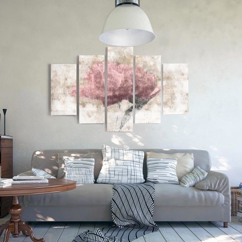 Kanva no 5 daļām - Type A, Pastel Flower  Home Trends DECO