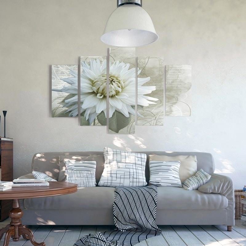 Kanva no 5 daļām - Type A, White Blossom  Home Trends DECO