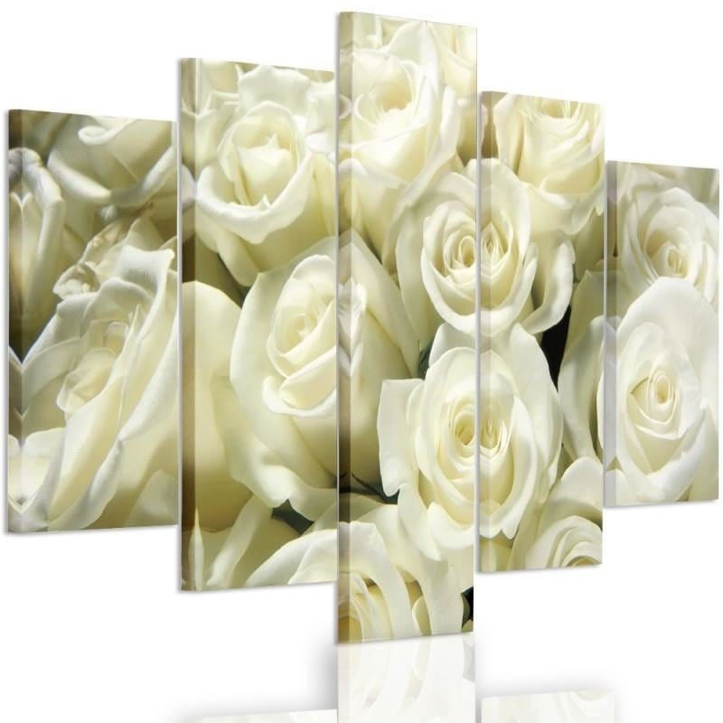 Kanva no 5 daļām - Type A, White Roses  Home Trends DECO