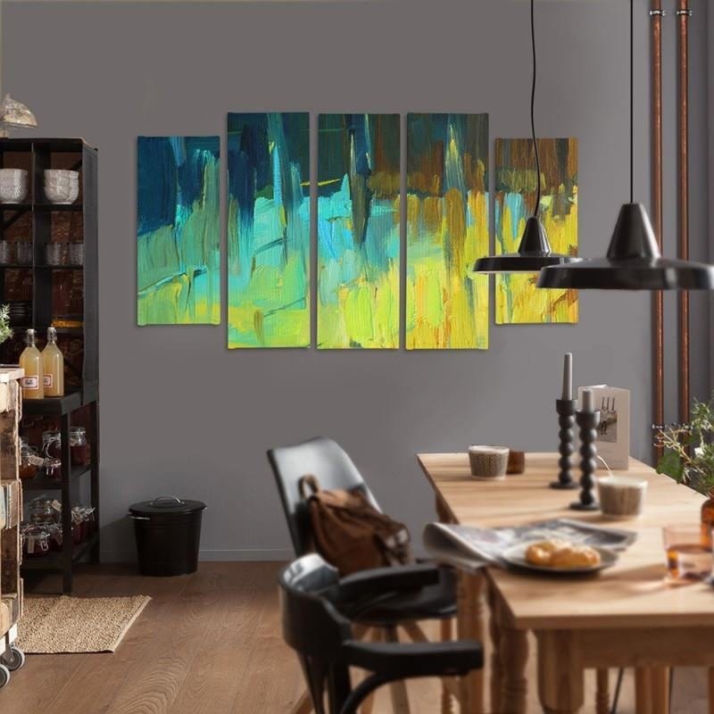 Kanva no 5 daļām - Type B, Abstract Landscape 2  Home Trends DECO