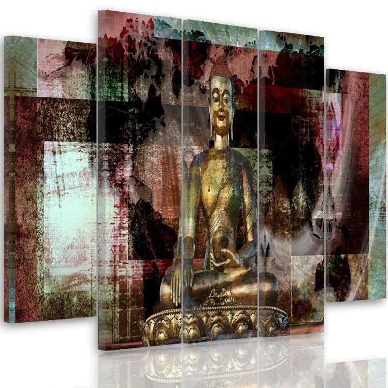 Kanva no 5 daļām - Type B, Golden Buddha 3  Home Trends DECO