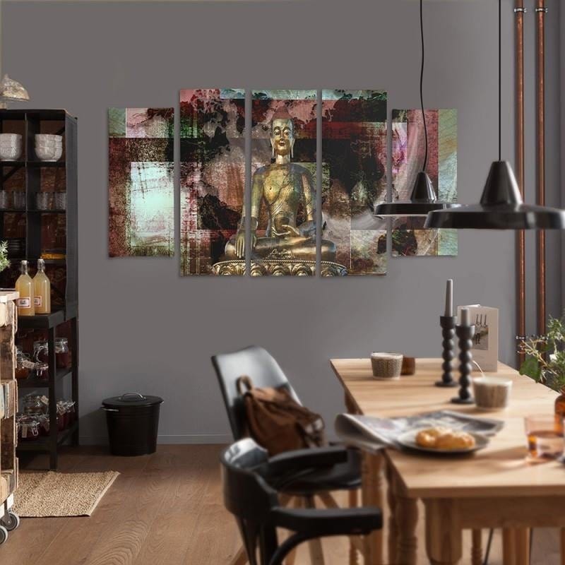 Kanva no 5 daļām - Type B, Golden Buddha 3  Home Trends DECO