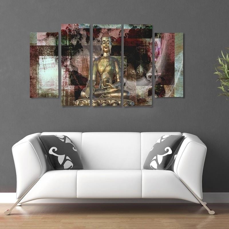 Kanva no 5 daļām - Type B, Golden Buddha 3  Home Trends DECO