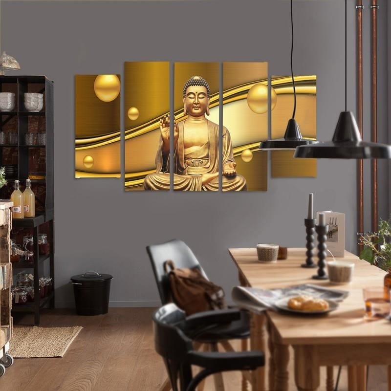 Kanva no 5 daļām - Type B, Golden Buddha  Home Trends DECO