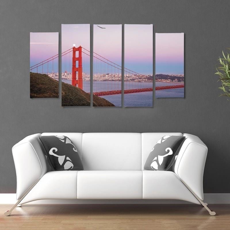 Kanva no 5 daļām - Type B, Golden Gate Bridge 3  Home Trends DECO