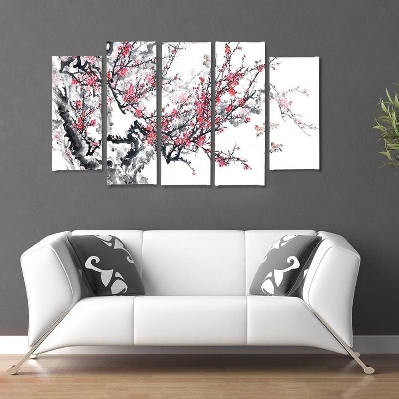 Kanva no 5 daļām - Type B, Japanese Cherry  Home Trends DECO