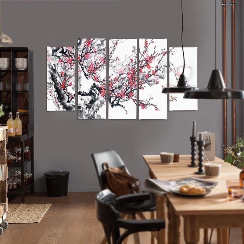 Kanva no 5 daļām - Type B, Japanese Cherry  Home Trends DECO