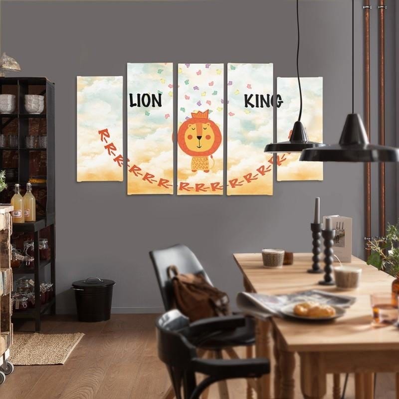 Kanva no 5 daļām - Type B, Lion King  Home Trends DECO