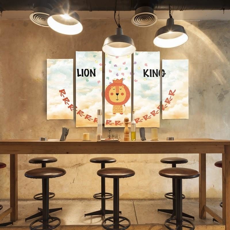 Kanva no 5 daļām - Type B, Lion King  Home Trends DECO