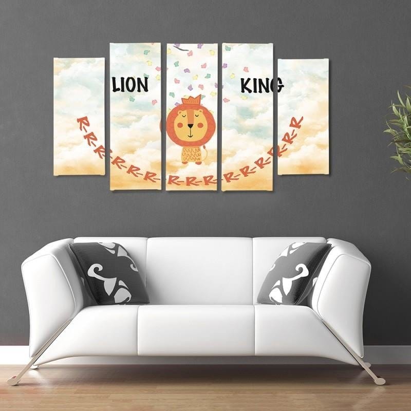 Kanva no 5 daļām - Type B, Lion King  Home Trends DECO