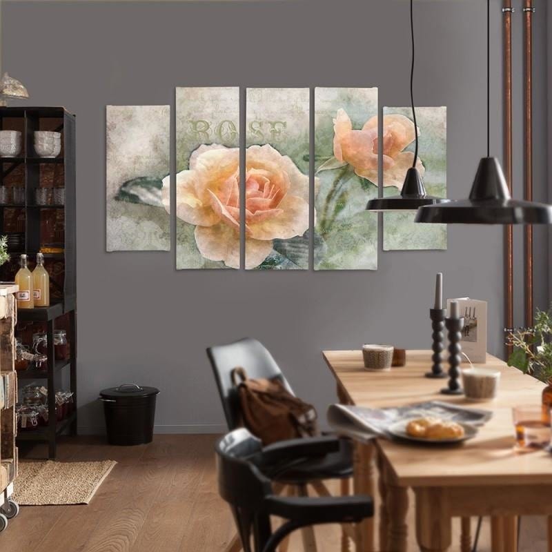 Kanva no 5 daļām - Type B, Tea Roses  Home Trends DECO