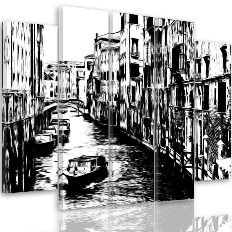 Kanva no 5 daļām - Type B, Venice Canal  Home Trends DECO
