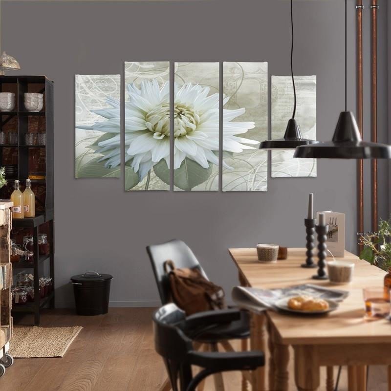 Kanva no 5 daļām - Type B, White Flower  Home Trends DECO