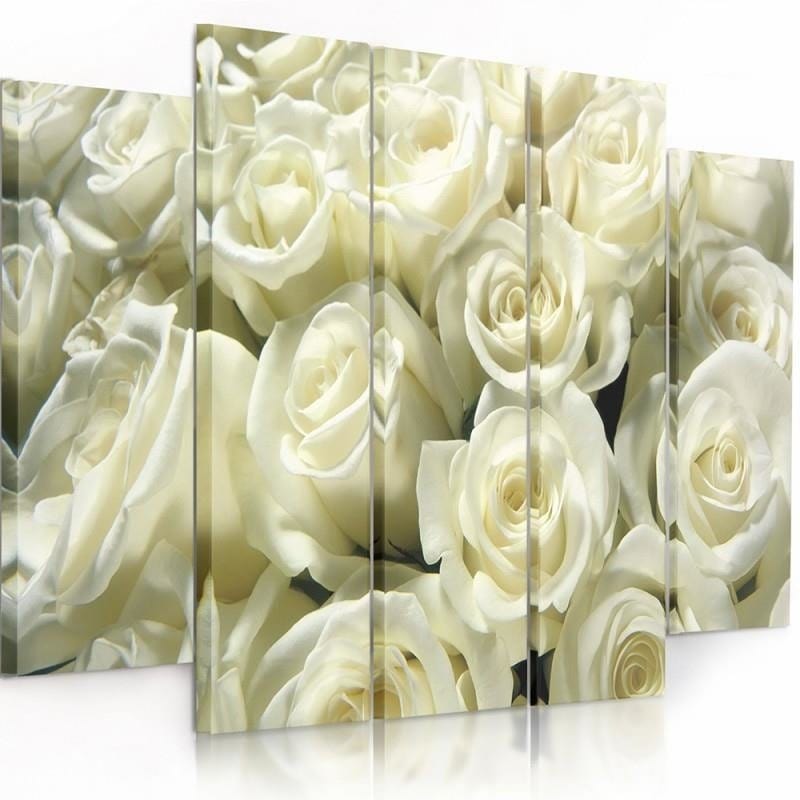 Kanva no 5 daļām - Type B, White Roses  Home Trends DECO