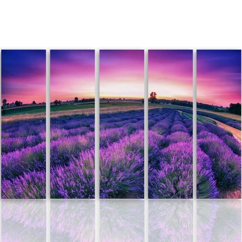 Kanva no 5 daļām - Type C, Lavender Landscape  Home Trends DECO