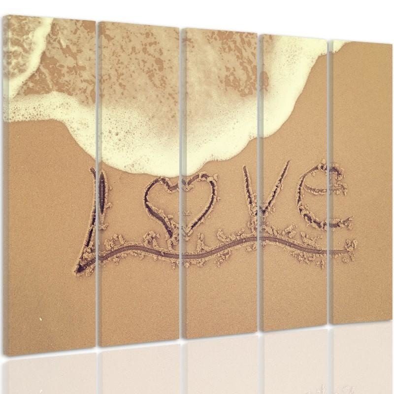 Kanva no 5 daļām - Type C, Love In The Sand  Home Trends DECO