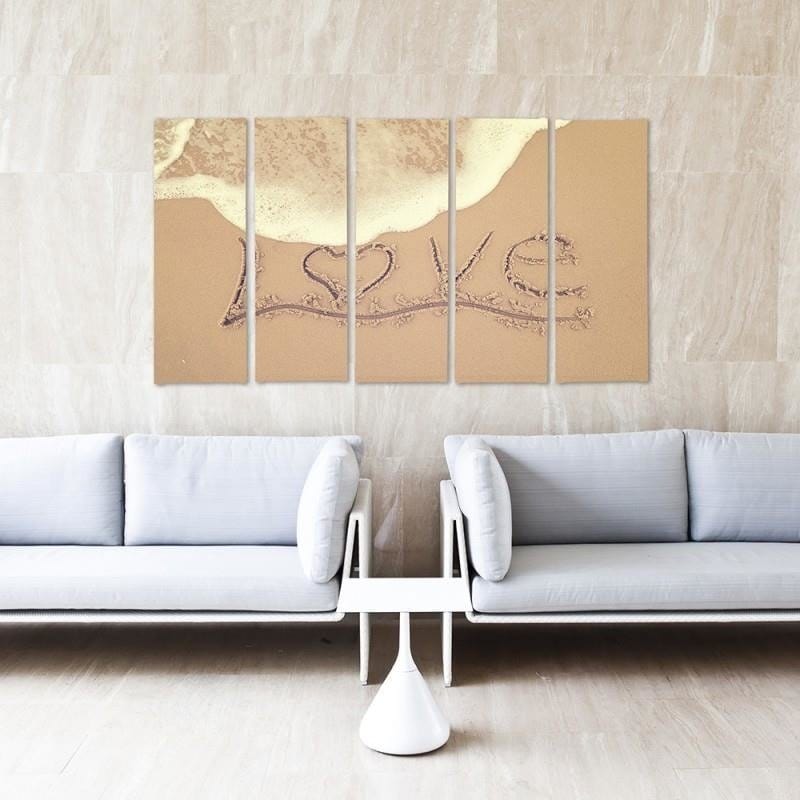 Kanva no 5 daļām - Type C, Love In The Sand  Home Trends DECO