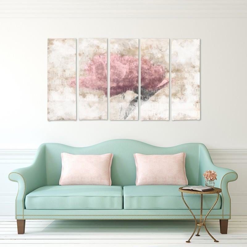 Kanva no 5 daļām - Type C, Pastel Flower  Home Trends DECO