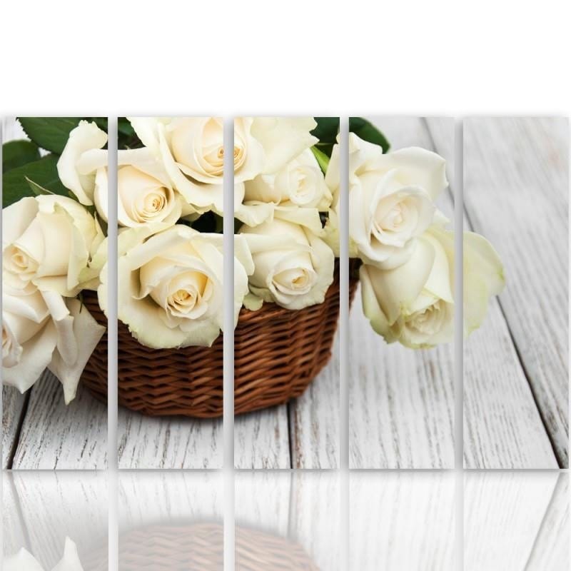 Kanva no 5 daļām - Type C, Roses In The Basket  Home Trends DECO