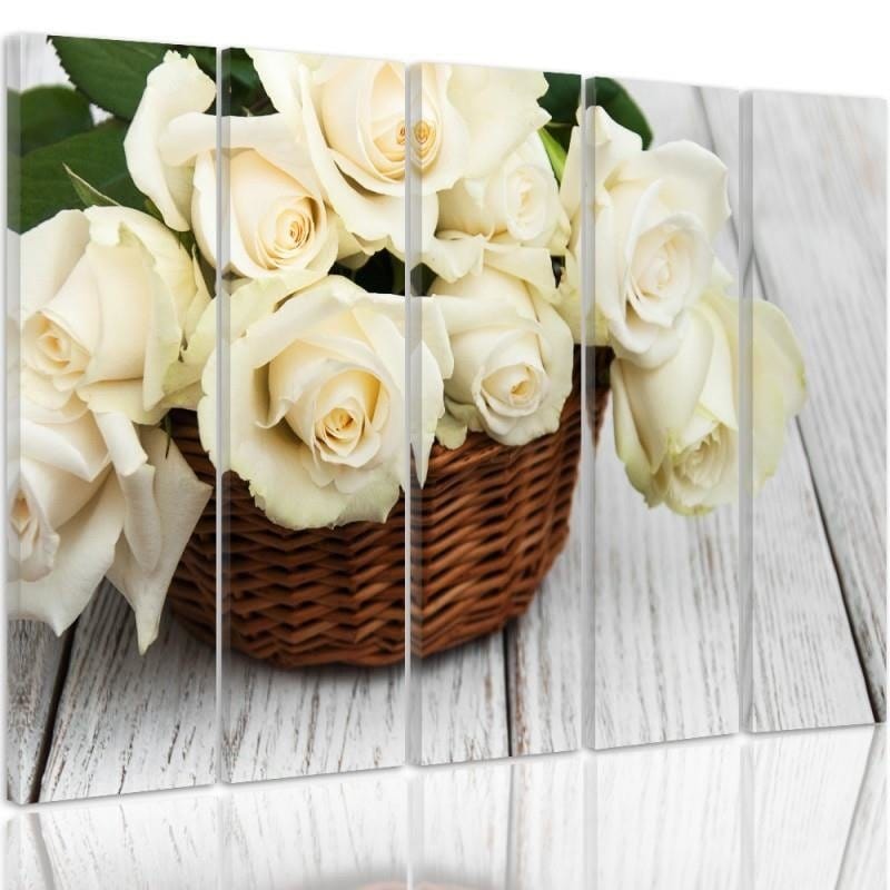 Kanva no 5 daļām - Type C, Roses In The Basket  Home Trends DECO