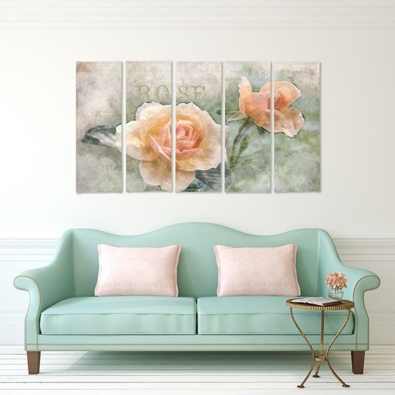 Kanva no 5 daļām - Type C, Tea Roses  Home Trends DECO