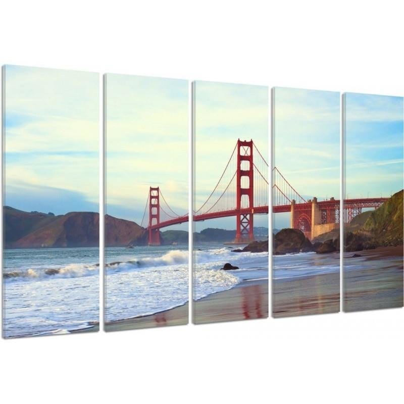 Kanva no 5 daļām - Type C, The Golden Gate Bridge  Home Trends DECO