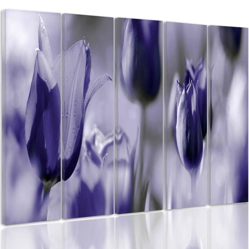 Kanva no 5 daļām - Type C, Ultramarine Tulips  Home Trends DECO