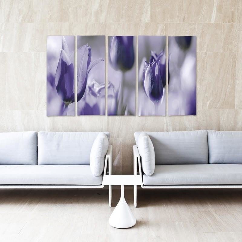 Kanva no 5 daļām - Type C, Ultramarine Tulips  Home Trends DECO