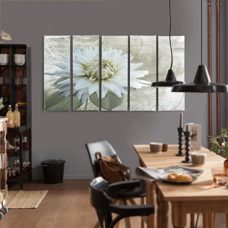 Kanva no 5 daļām - Type C, White Blossom  Home Trends DECO