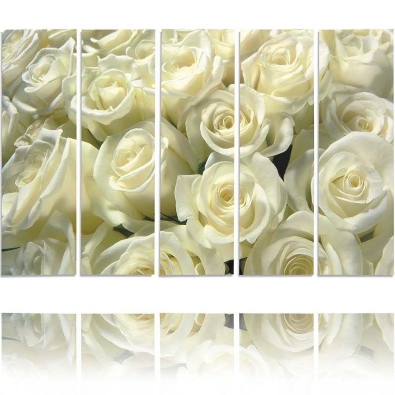 Kanva no 5 daļām - Type C, White Roses  Home Trends DECO