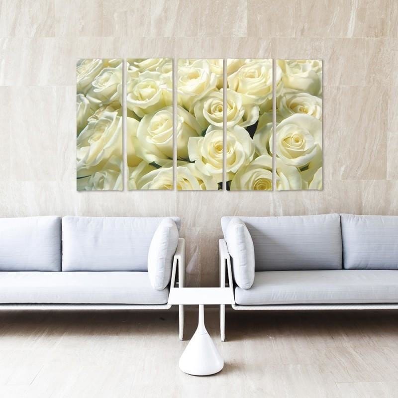 Kanva no 5 daļām - Type C, White Roses  Home Trends DECO