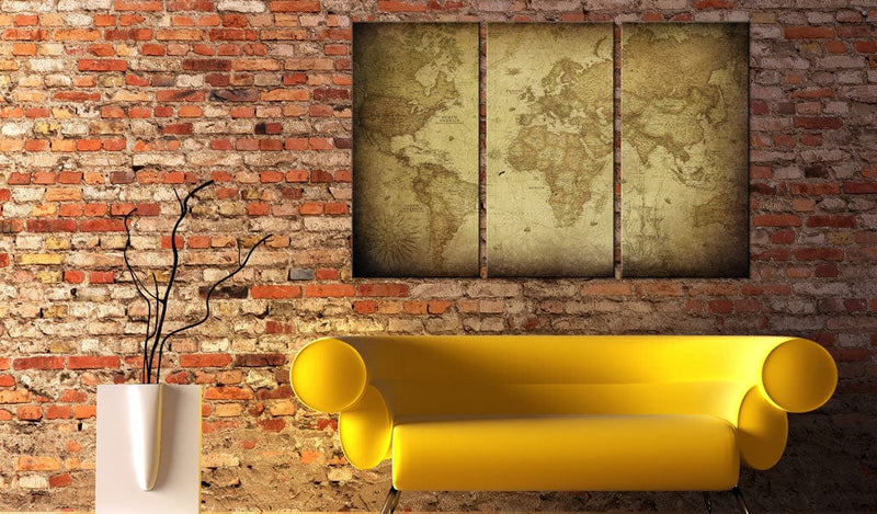 Glezna - Old map_ triptych Home Trends