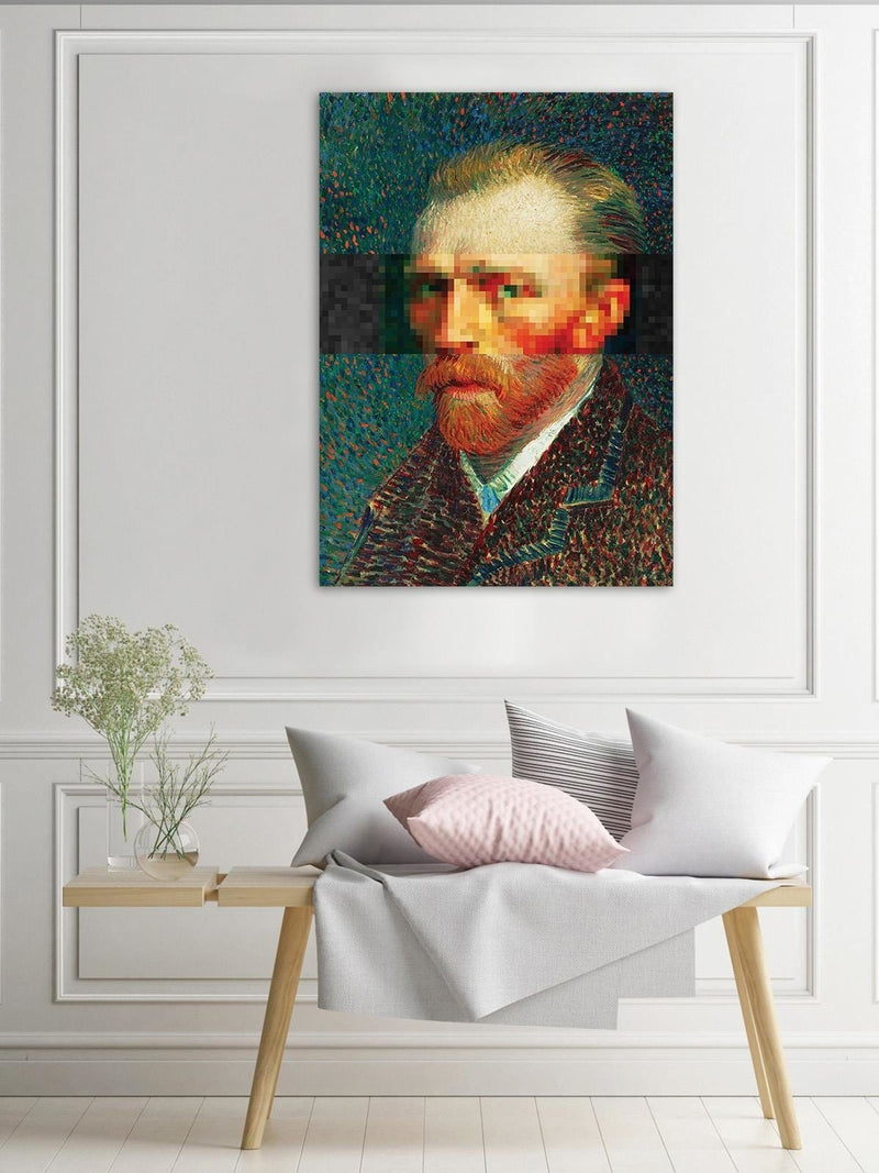 Kanva - Painter Self-Portrait Image Blue  Home Trends DECO