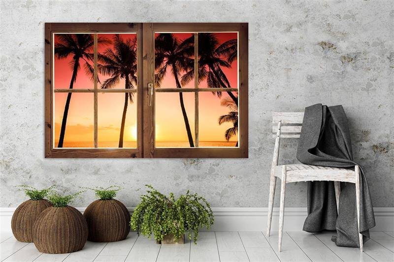 Kanva - Palm Trees And Sun  Home Trends DECO