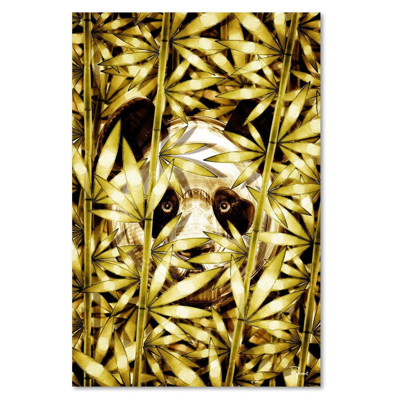 Kanva - Panda Image Animal Print Gold  Home Trends DECO