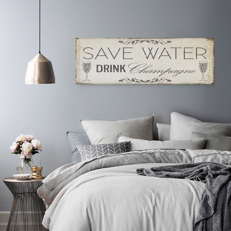 Kanva - Panorama Save Water Drink Champagne  Home Trends DECO