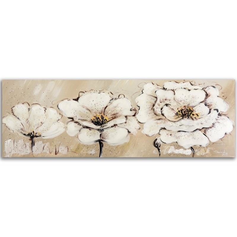 Kanva - Panorama Three White Flowers  Home Trends DECO