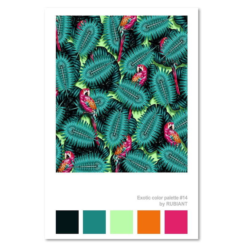 Kanva - Parrots Green 28x39 Cm  Home Trends DECO