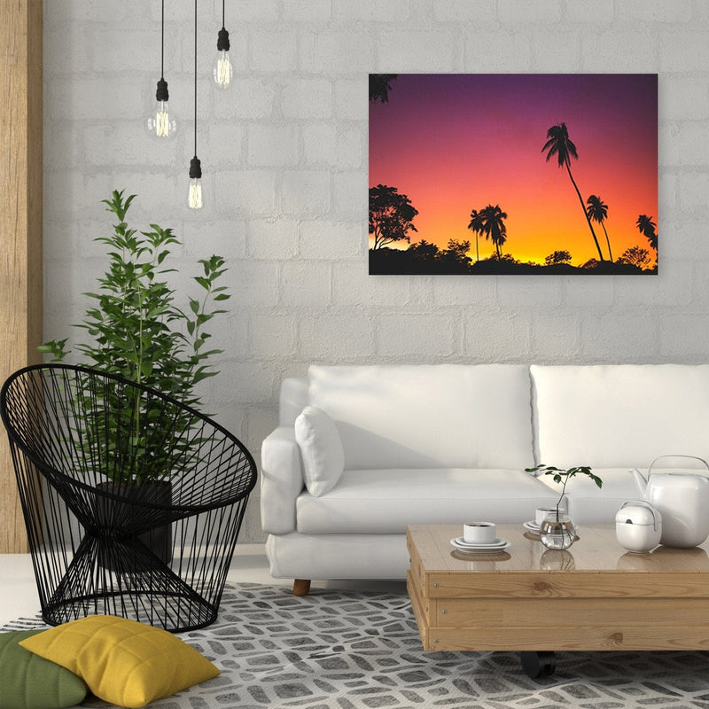 Kanva - Pink Sky And Palm Trees  Home Trends DECO